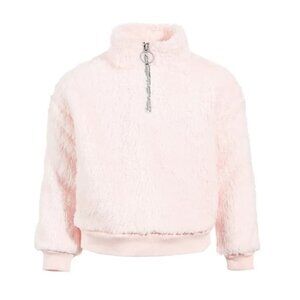 Ideology Little Girl Sherpa Quarter-Zip Warm Pullover Light Pink Size 5 MSRP $35